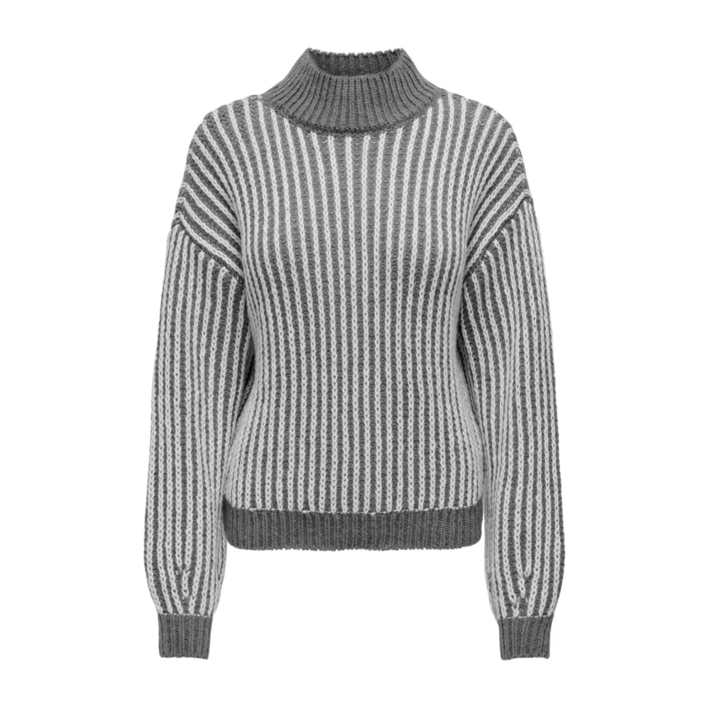 Jacqueline de Yong Lange Mouw Pullover December Sky Gray Dames