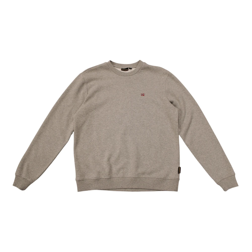 Napapijri Grijze Melange Casual Sweatshirt Gray Heren