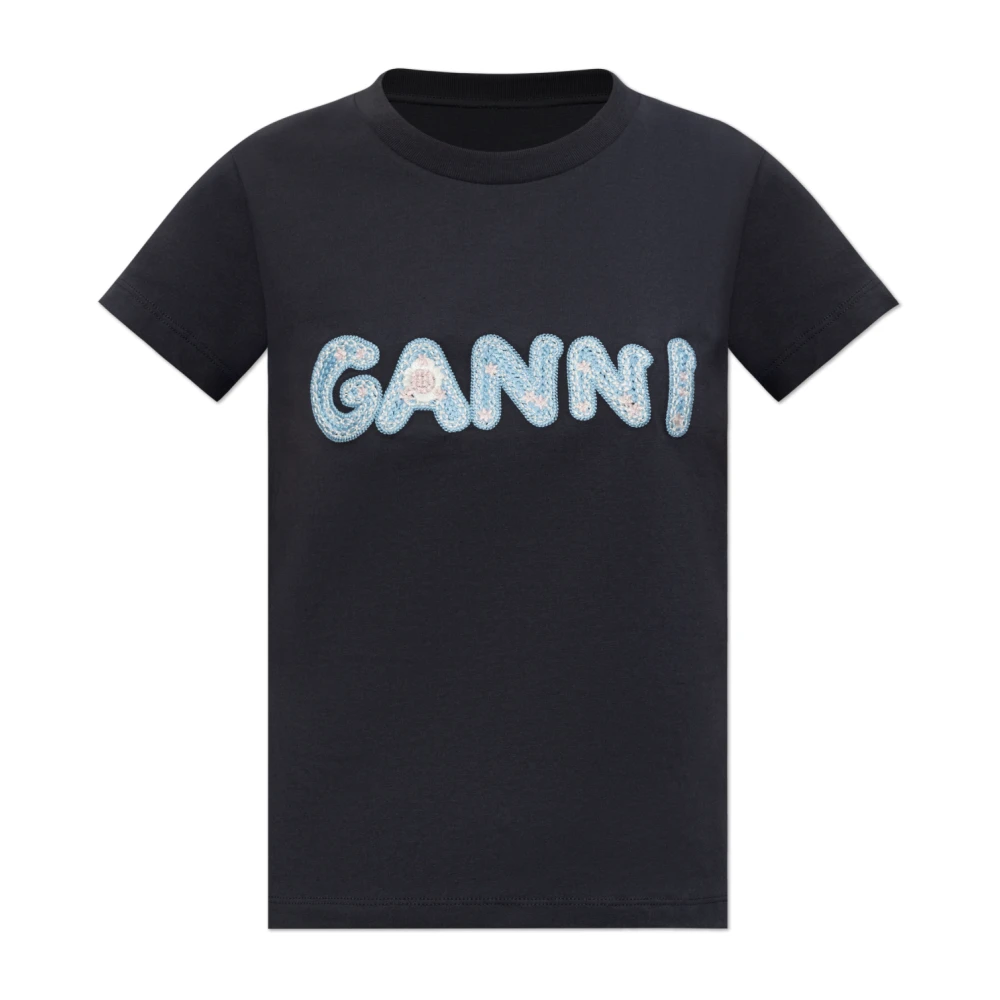 Ganni Women's Baby Tee - Phantom - Size 8 (34) - Image 2