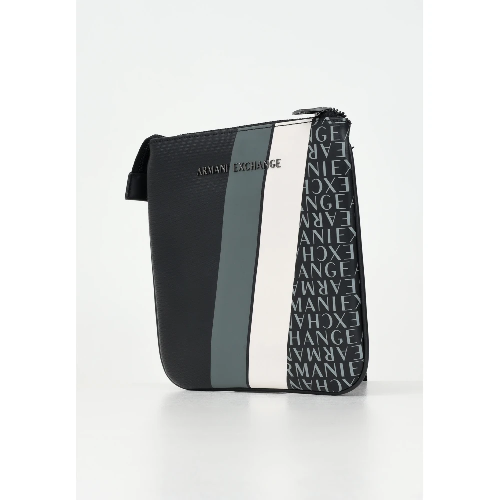 Armani Exchange Moderne en jeugdige zwarte heren crossbody tas Multicolor Heren