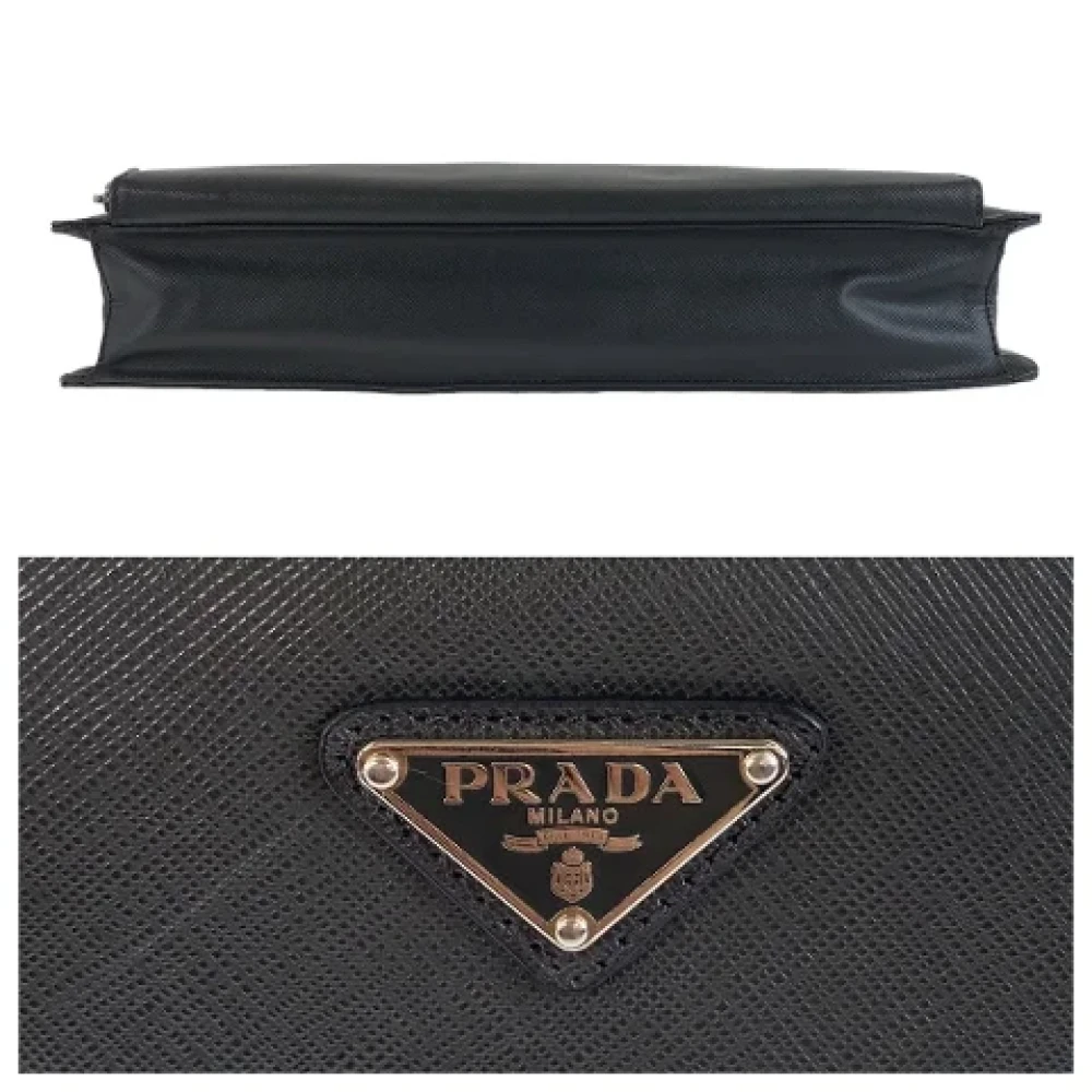 Prada Vintage Pre-owned Leather prada-bags Gray Dames