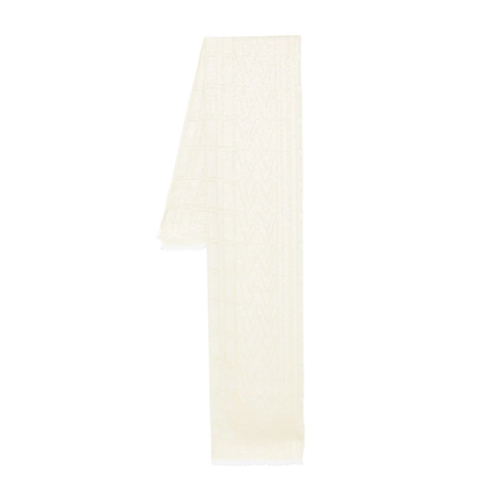 Twinset Crème Jacquard Raffelrand Sjaal Beige Dames