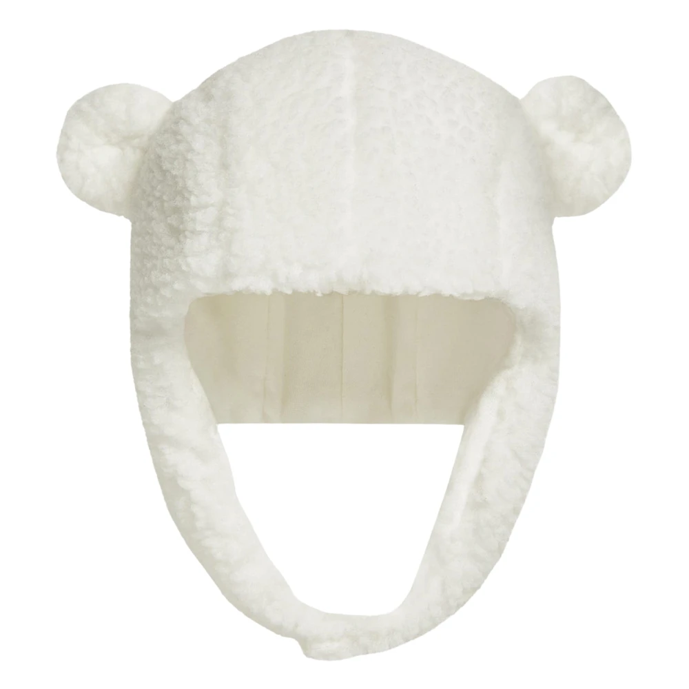 Moncler Unisex Kids White Baby Ear Flap Hat - Hats & Caps - 3XS - Kids