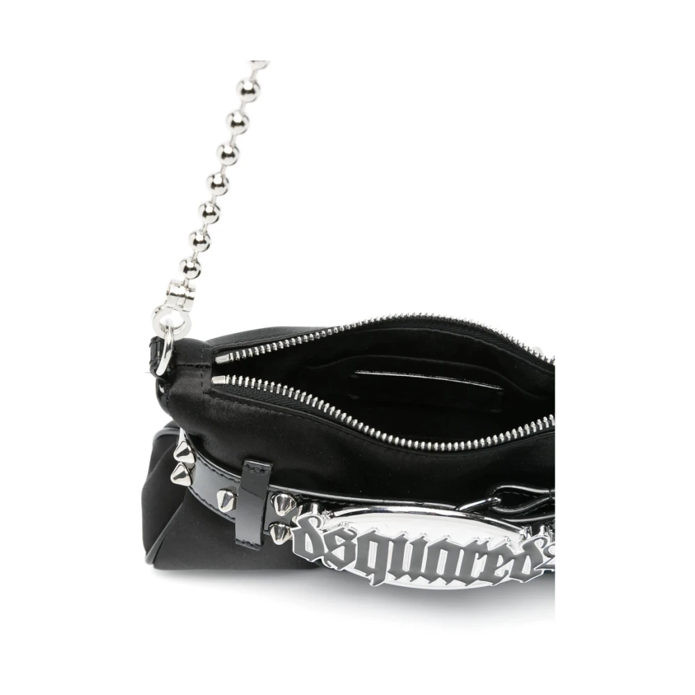 Dsquared2 Zwarte Crossbody Tas met Afneembare Bandjes Black Dames