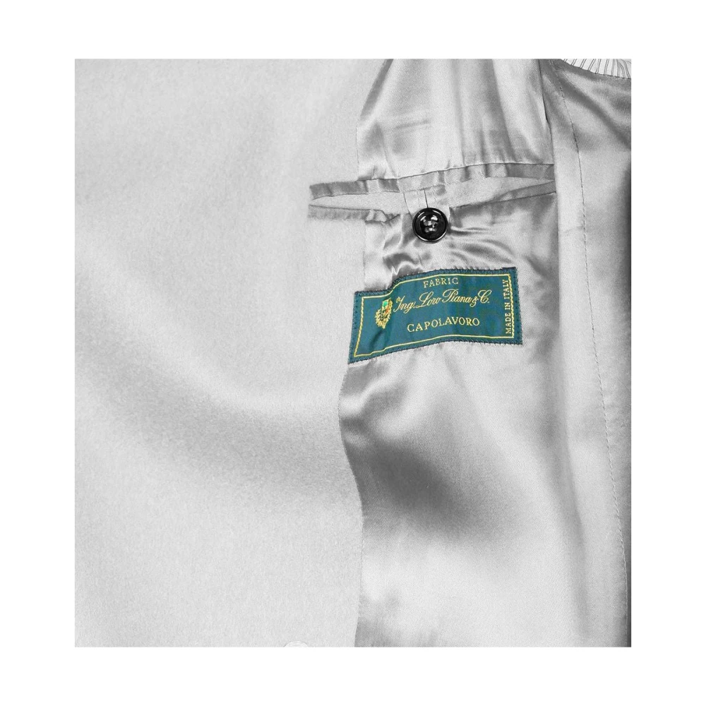 Made in Italia Dubbelborstige wollen jas met revers White Heren