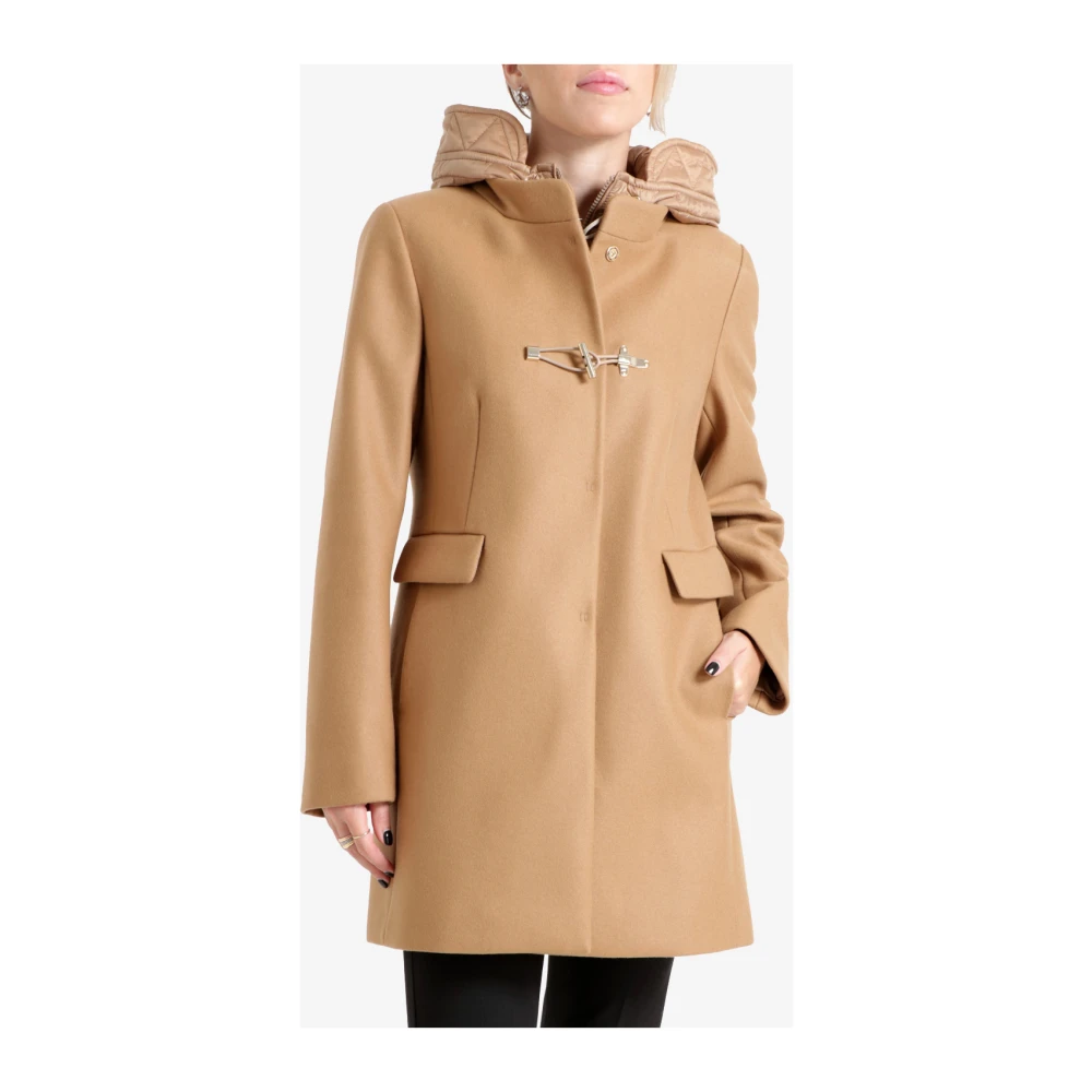 Fay Gewatteerde Kamelenjas met Toggle Sluiting Brown Dames