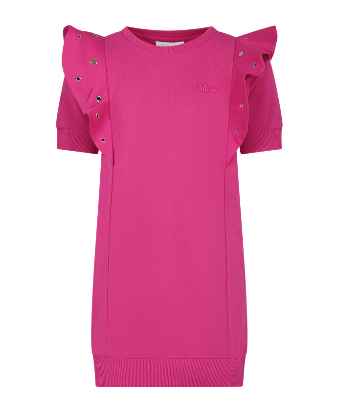 robe-en-coton-a-manches-courtes-et-a-volants