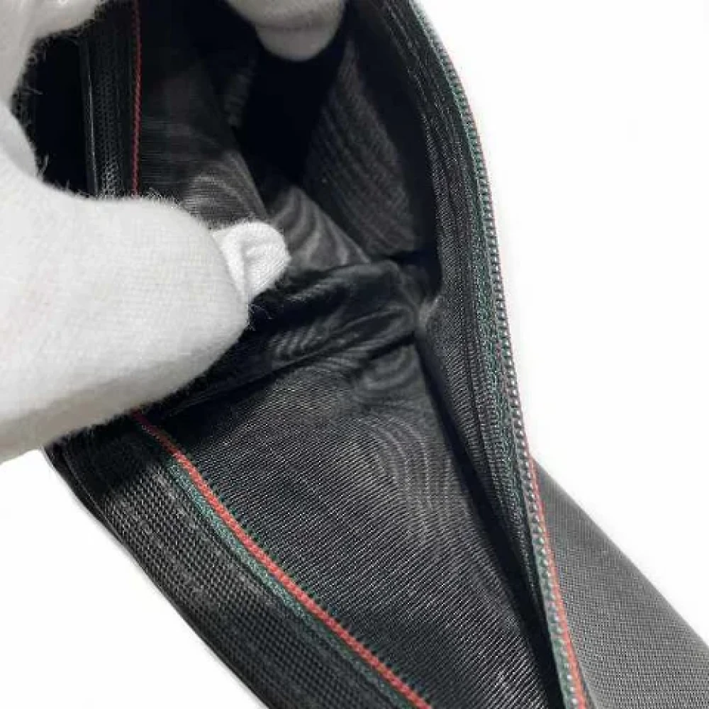 Gucci Vintage Pre-owned Canvas wallets Black Heren