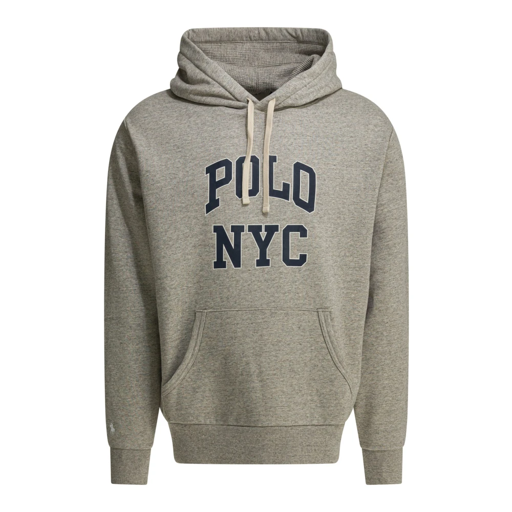 Polo Ralph Lauren Men's Gray Hoodies, M, Fleece Hoodie