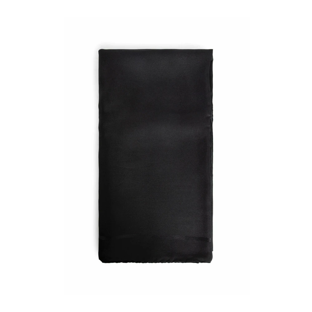 Saint Laurent Zwarte Zijden Sjaal Cassandre Ontwerp Black Dames