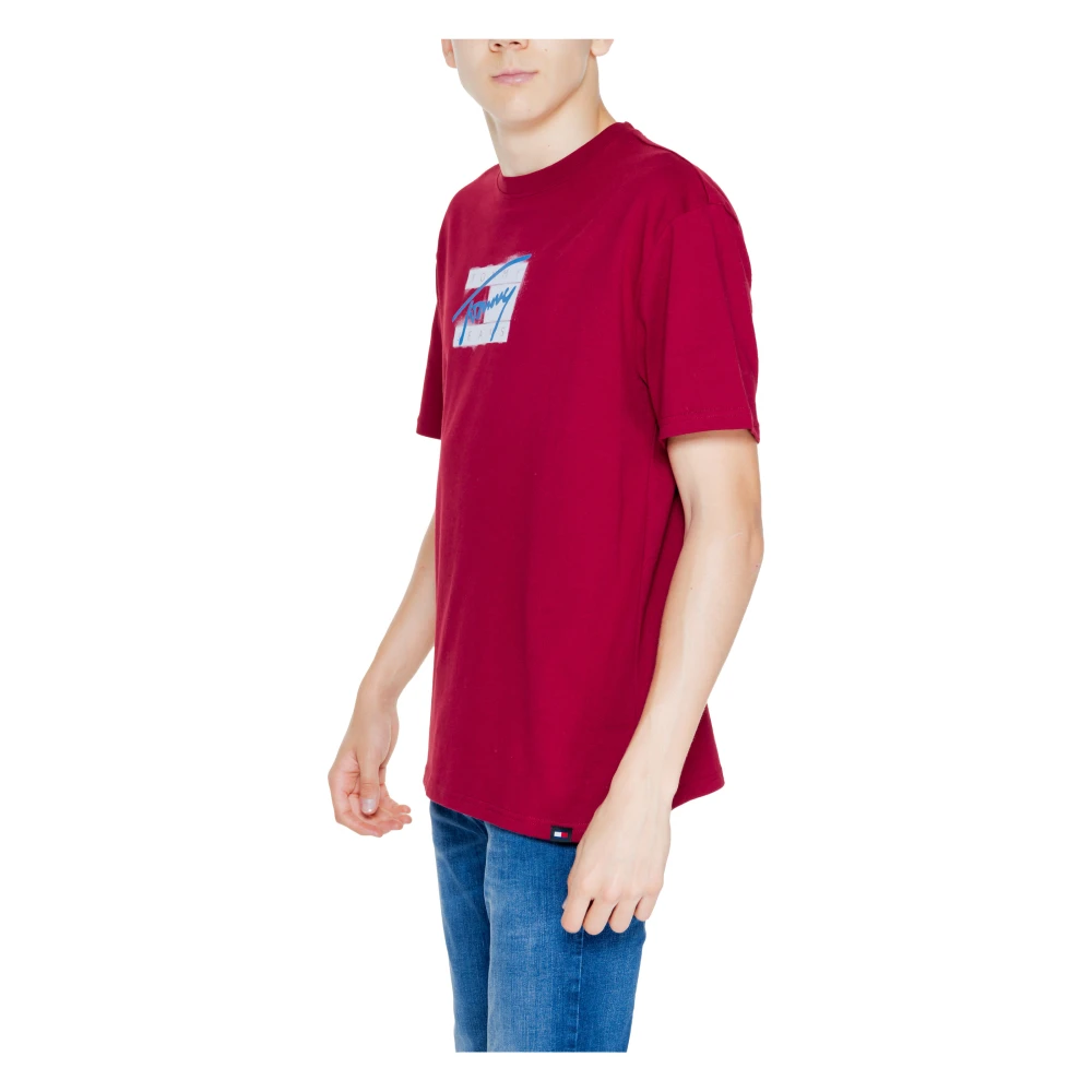 Tommy Jeans Straatbord T-shirt Collectie Red Heren