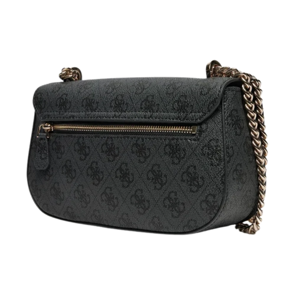 Guess Convertible Crossbody Flap Tas in Steenkool Black Dames