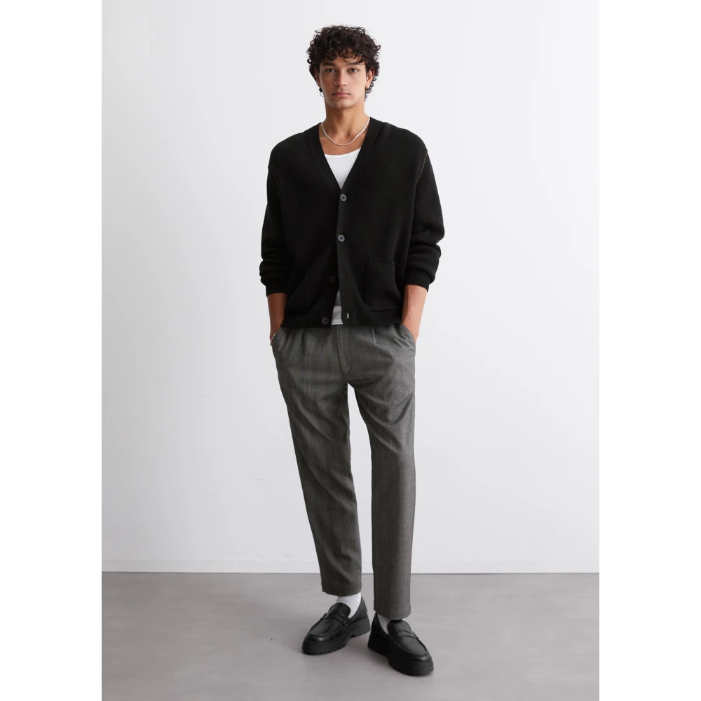 Marc O'Polo Relaxte cardigan Black Heren