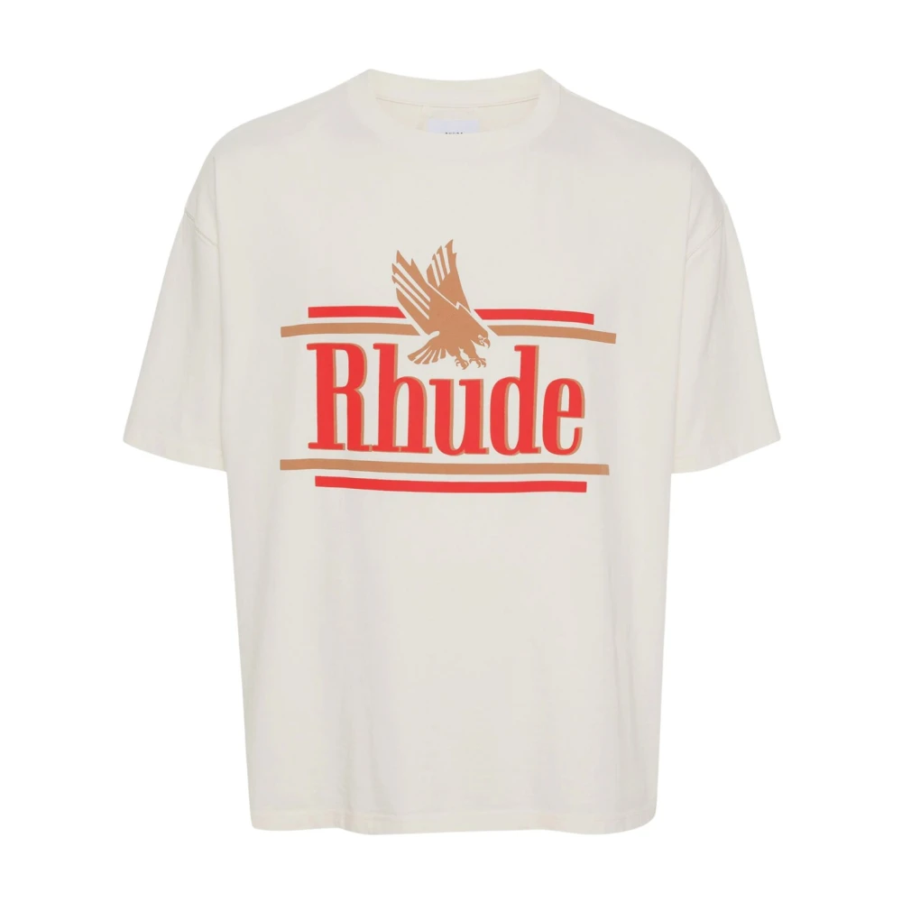 Rhude Bedrukte Crew Neck T-shirts en Polos White Heren