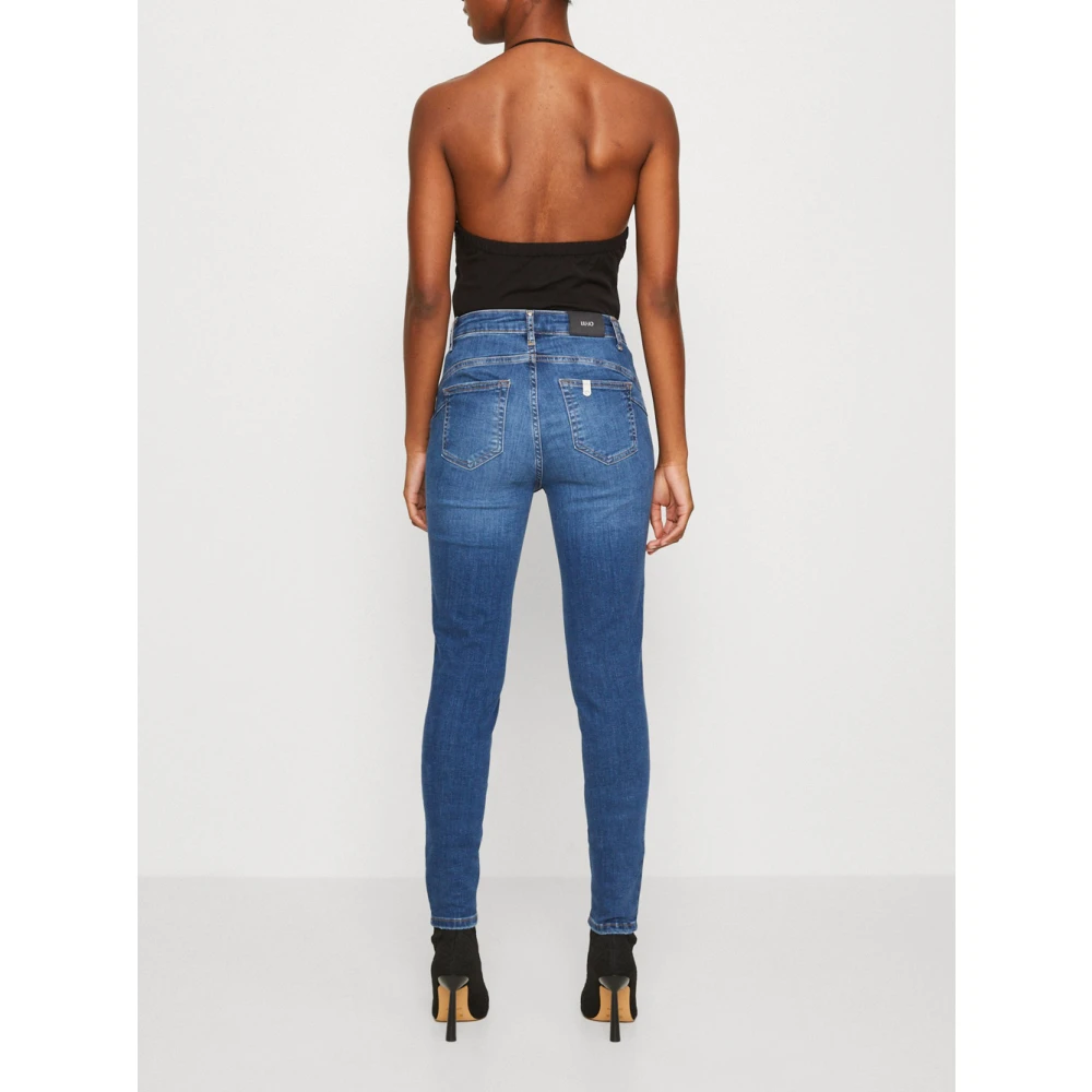Liu Jo Blauwe Denim Slim Jeans Basic Blue Dames