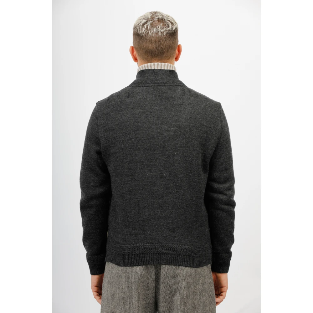 The Jack Leathers Rendier Wollen Jas met Mouwen Gray Heren