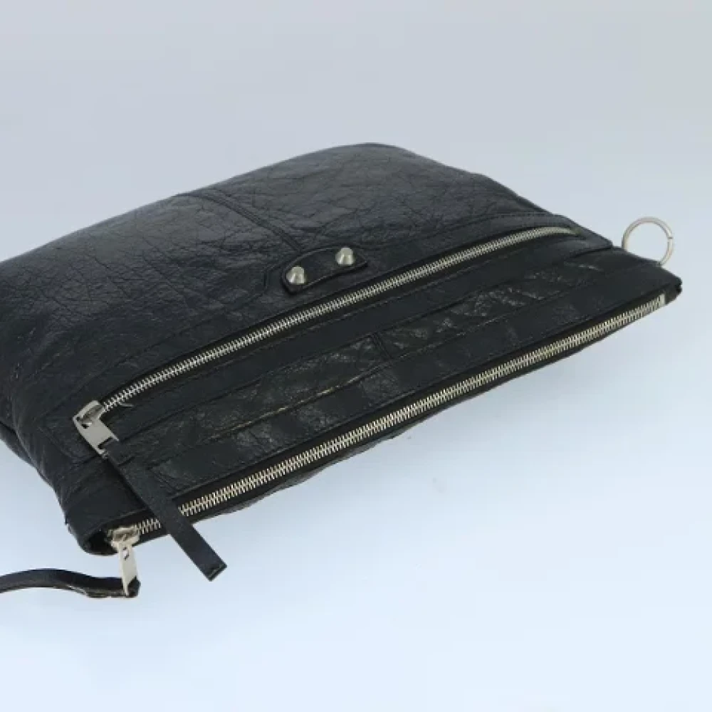Balenciaga Vintage Pre-owned Leather clutches Black Dames