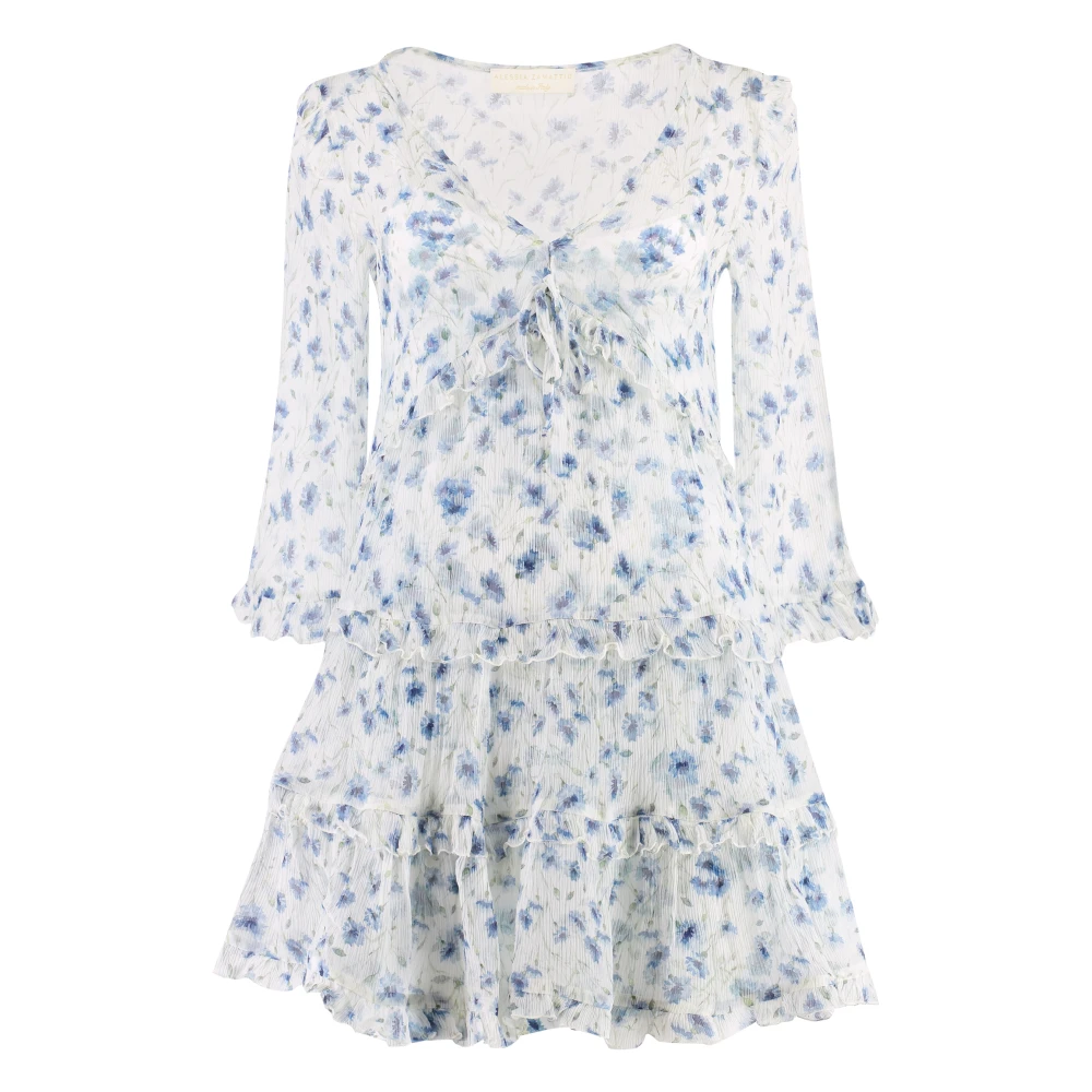 Alessia Zamattio Zijden mini-jurk met bloemenprint Multicolor Dames