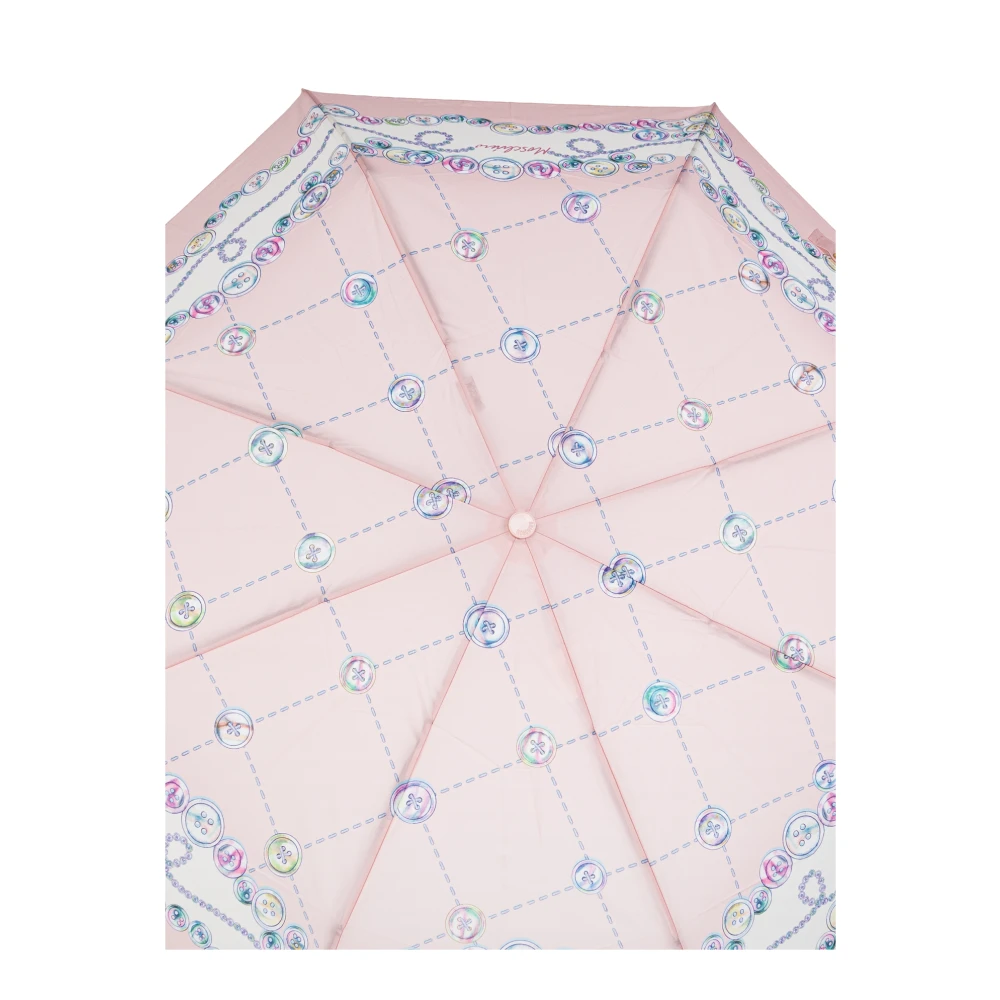 Moschino Opvouwbare paraplu met logo Pink Unisex