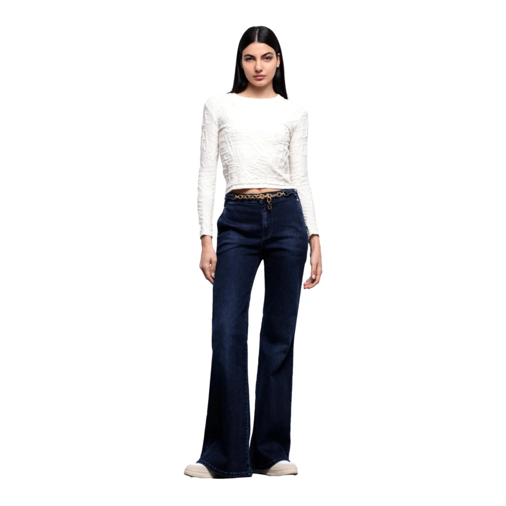 Gaëlle Paris Lange Mouw Patroon Trui Off White Dames