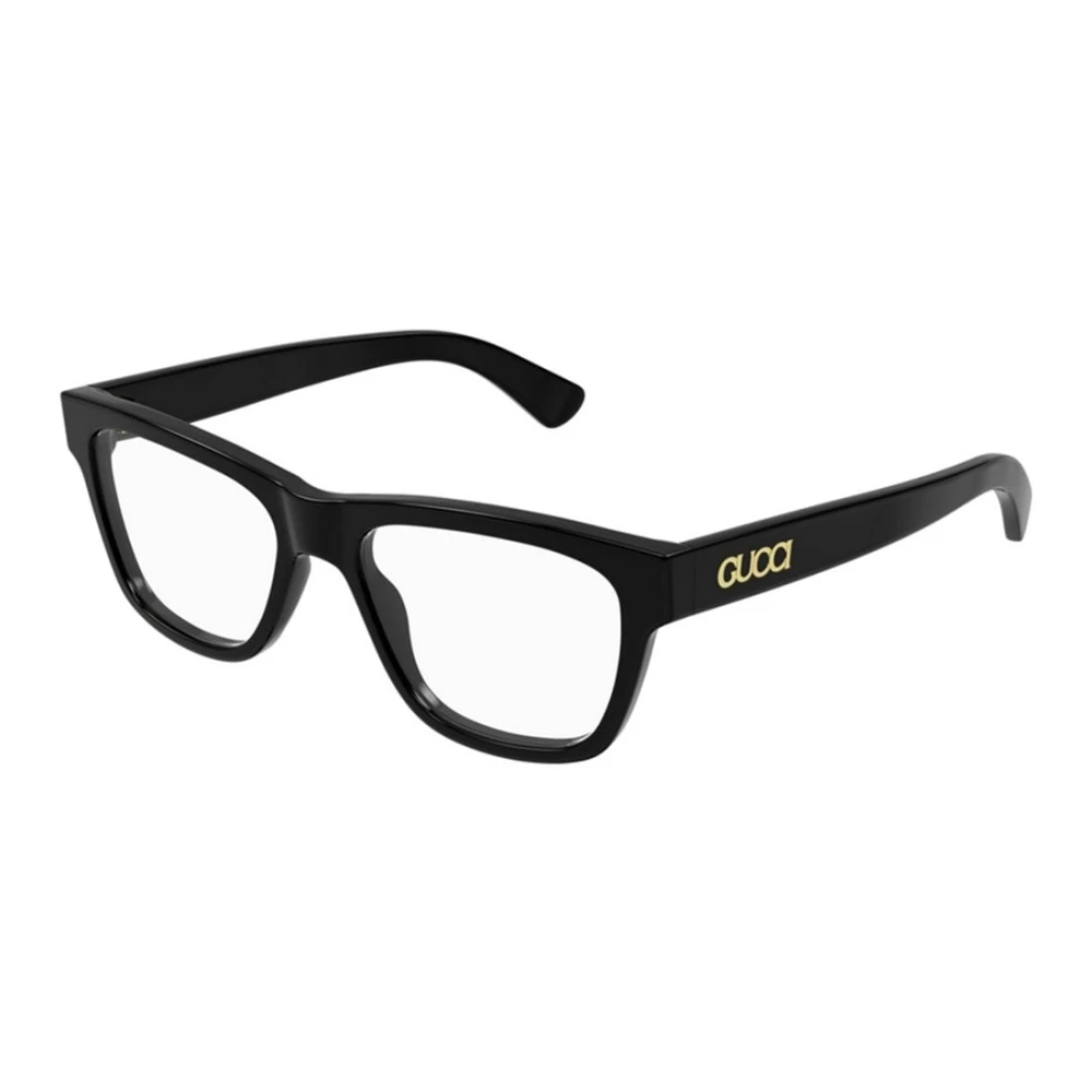 Gucci Men's Black Glasses, 52 Mm, Rectangle Eyeglasses