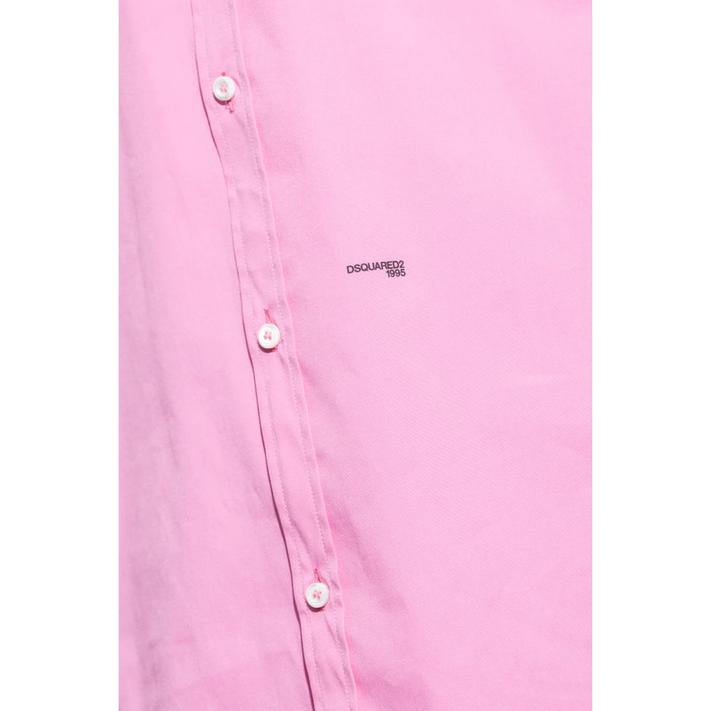 Dsquared2 Shirt met logo Pink Heren