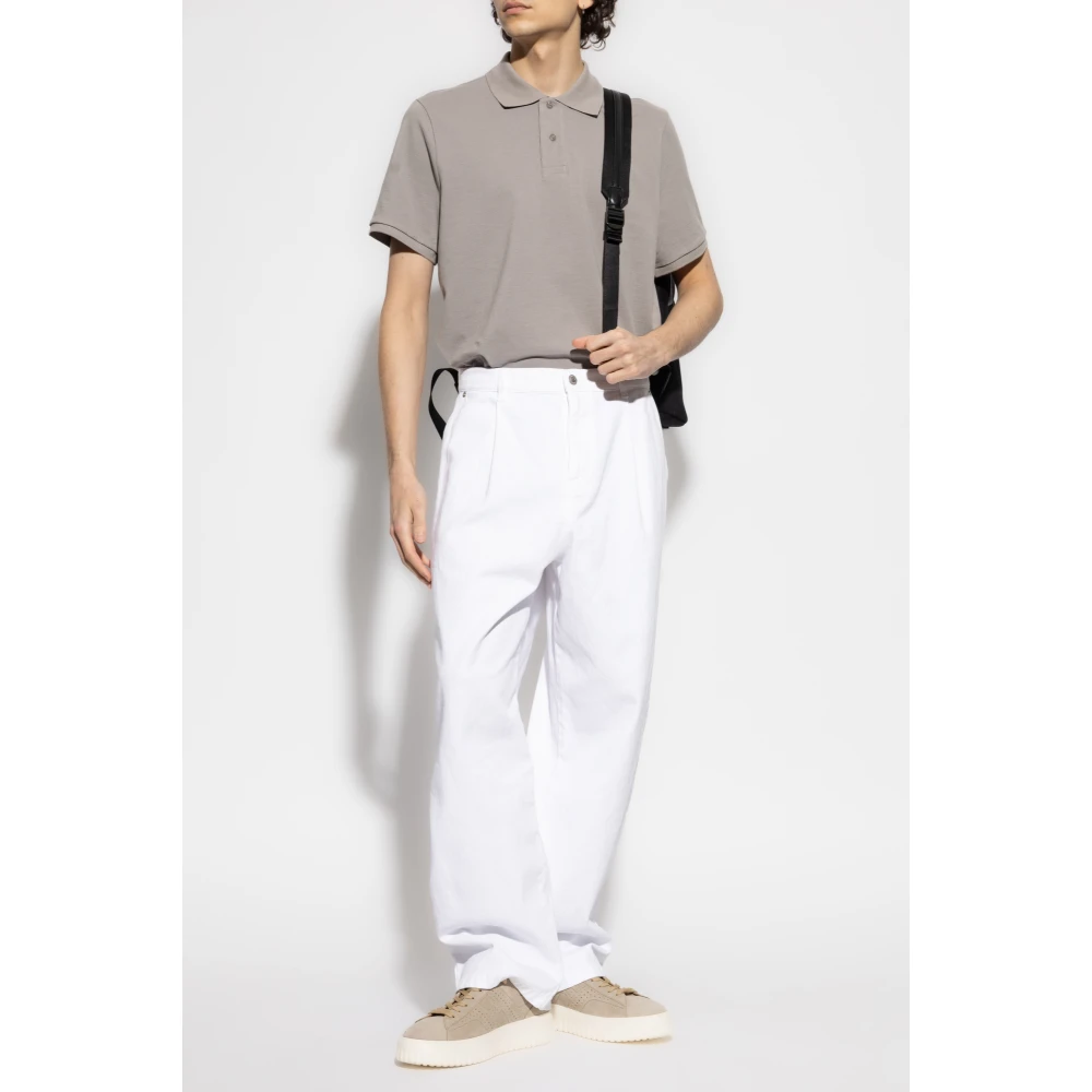 Moose Knuckles Polo met logopatch Gray Heren