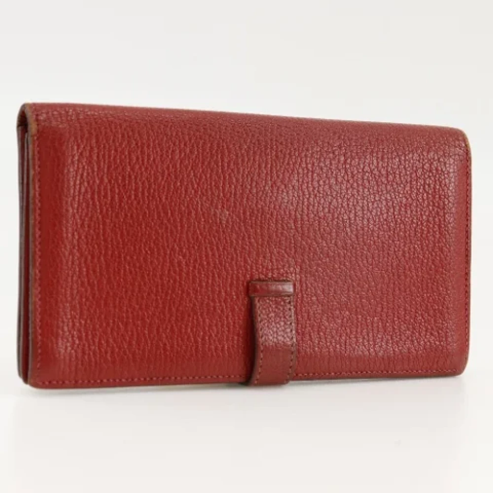 Hermès Vintage Pre-owned Fabric wallets Red Dames