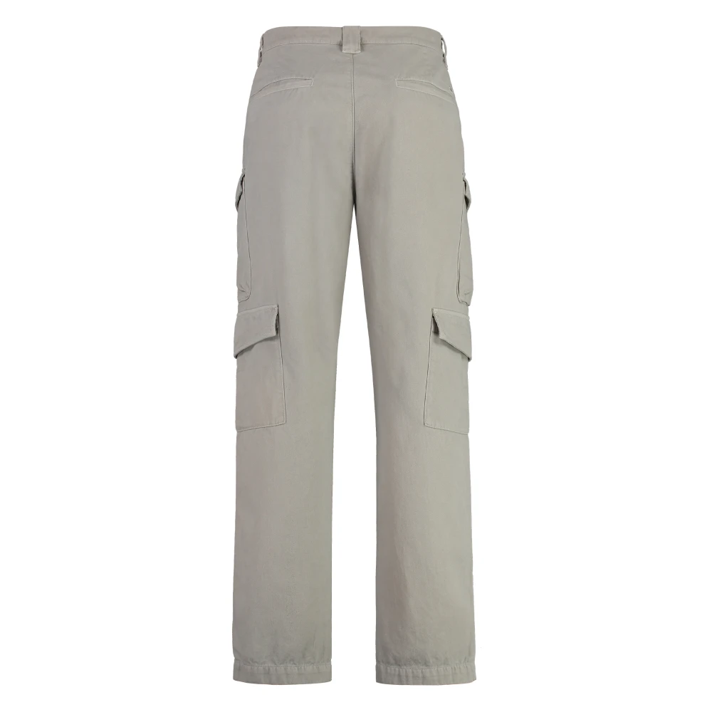 C.P. Company Cargo Katoenen Broek Lens Detail Gray Heren