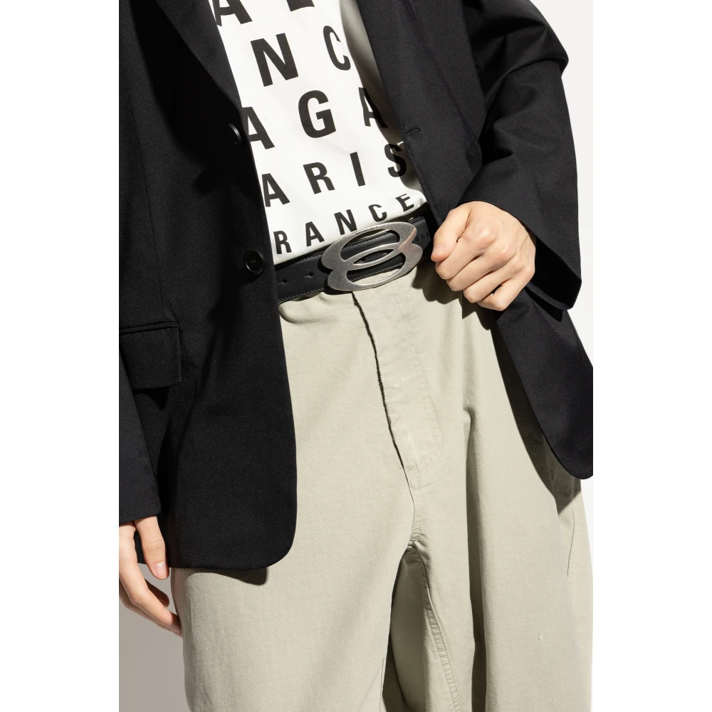Balenciaga Leren riem Black Heren