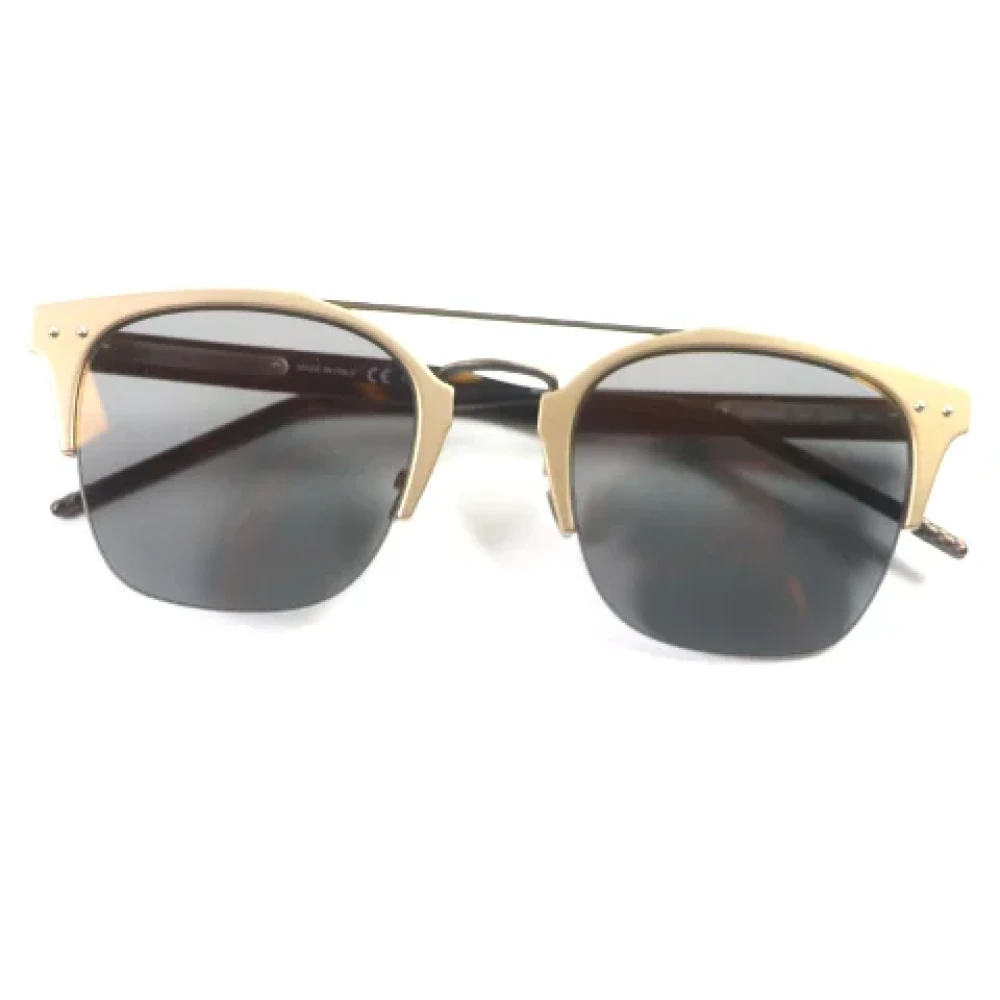 Bottega Veneta Vintage Pre-owned Metal sunglasses Yellow Dames