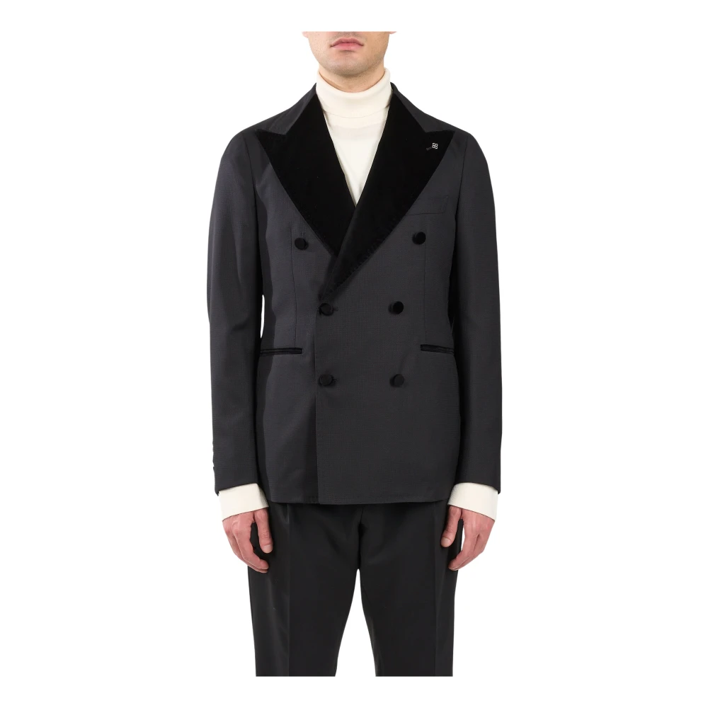 Tagliatore Wollen smokingjasje Black Heren