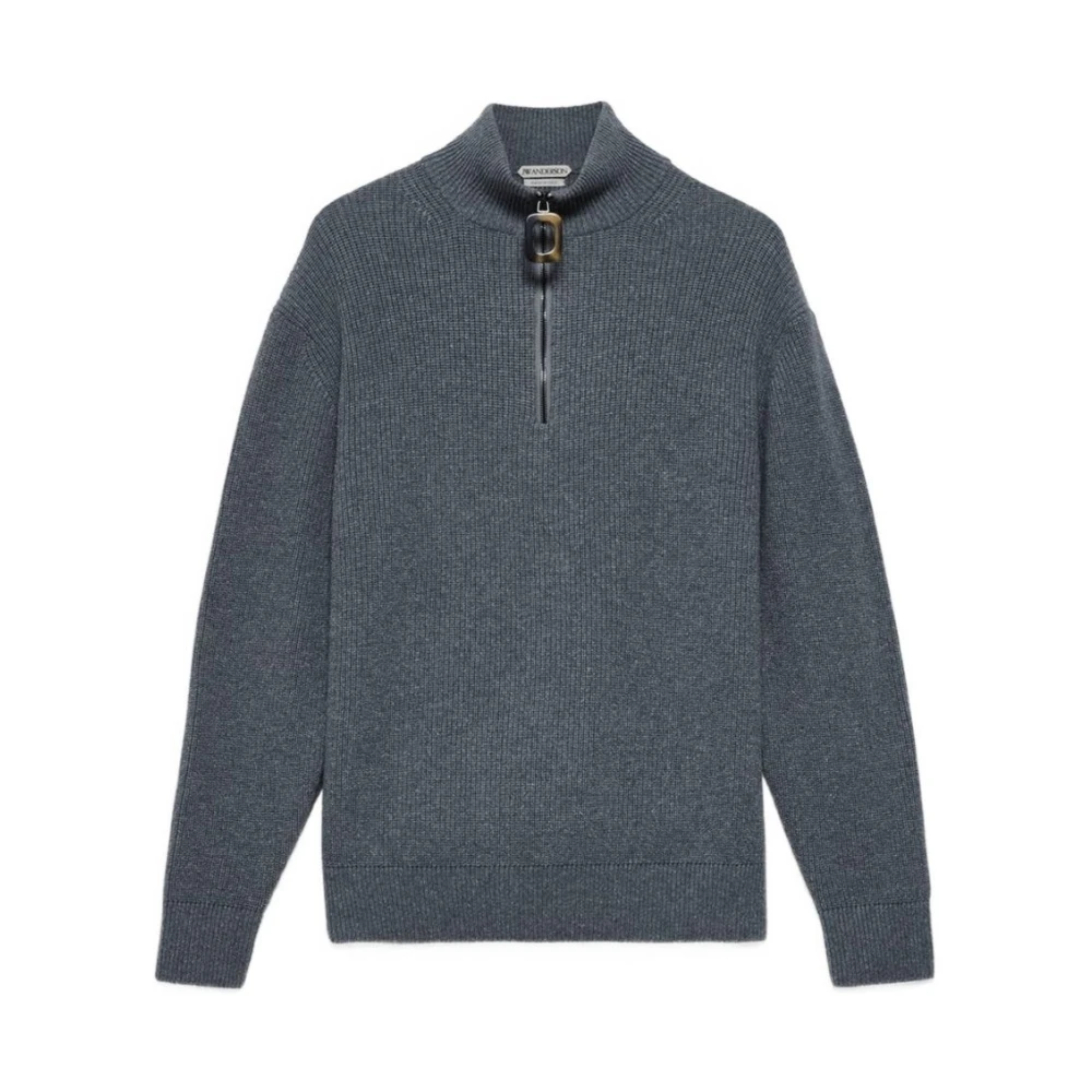 Jw Anderson Uomo Grigio - Maglione Con Zip - Knitwear - L