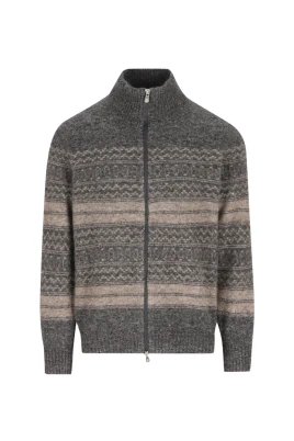 Fair Isle Zip Sweater
