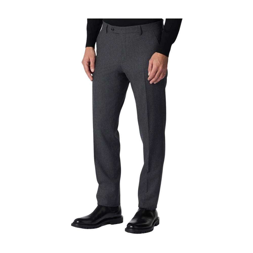 Brooks Brothers Gray Suit Trousers, Male, W34, Flannel Stretch Trousers