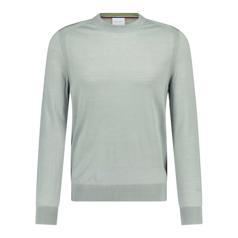 PS By Paul Smith Round-neck Knitwear Green Heren