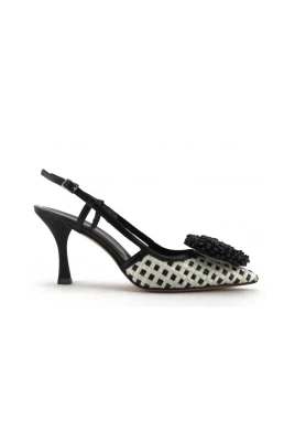 Raffia Slingback Pump