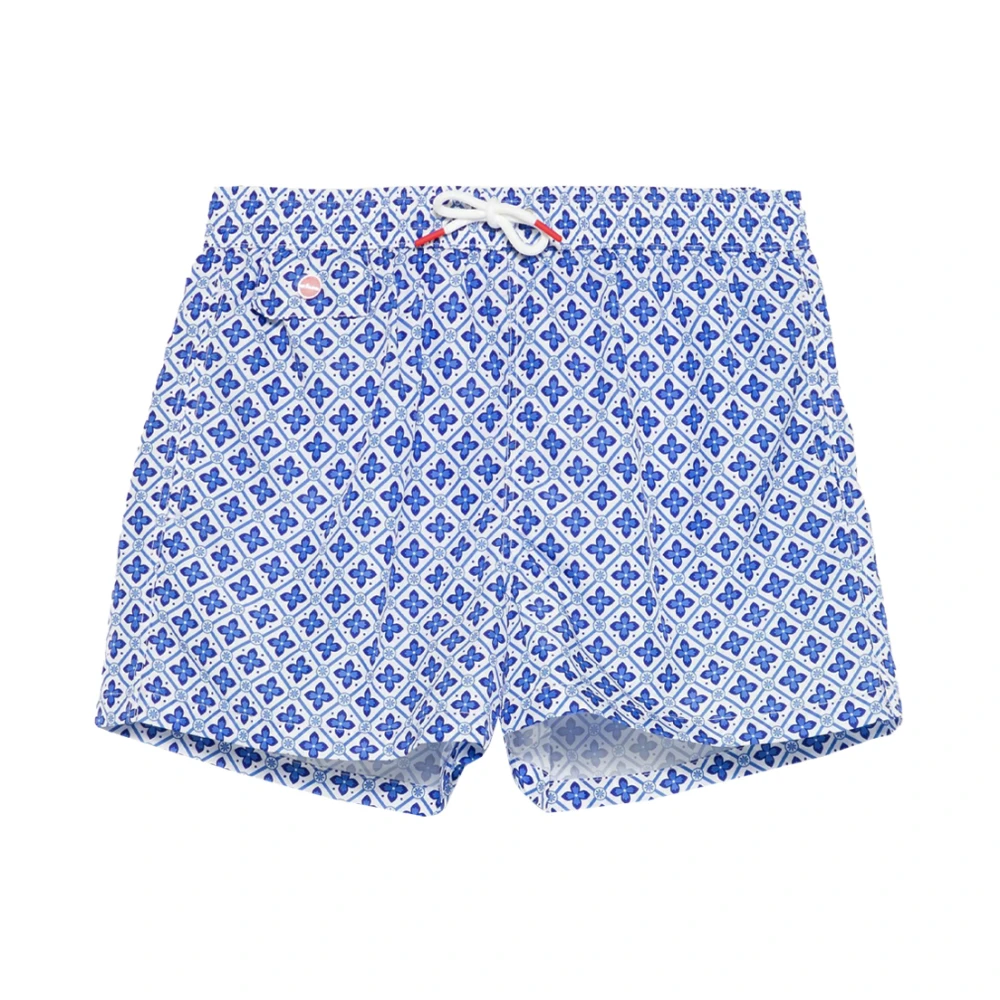 Kiton Blauw Polyester Stijlvol Shirt Blue Heren