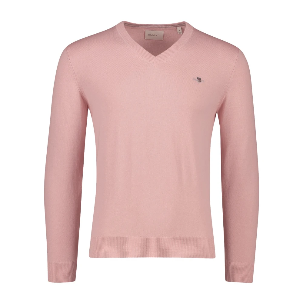 Gant Roze V-hals Trui Pink Heren