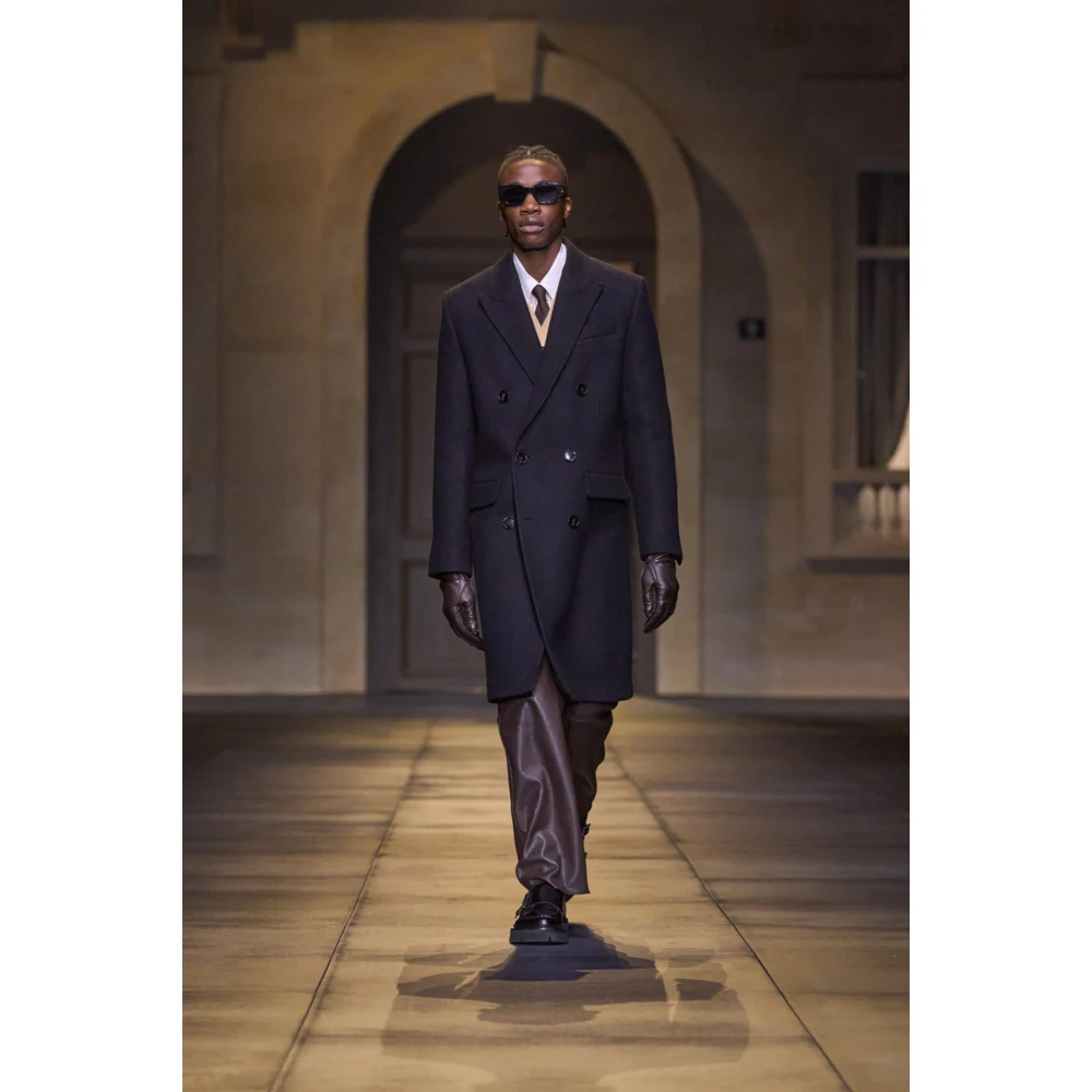 Ami Paris Leren broek Brown Heren