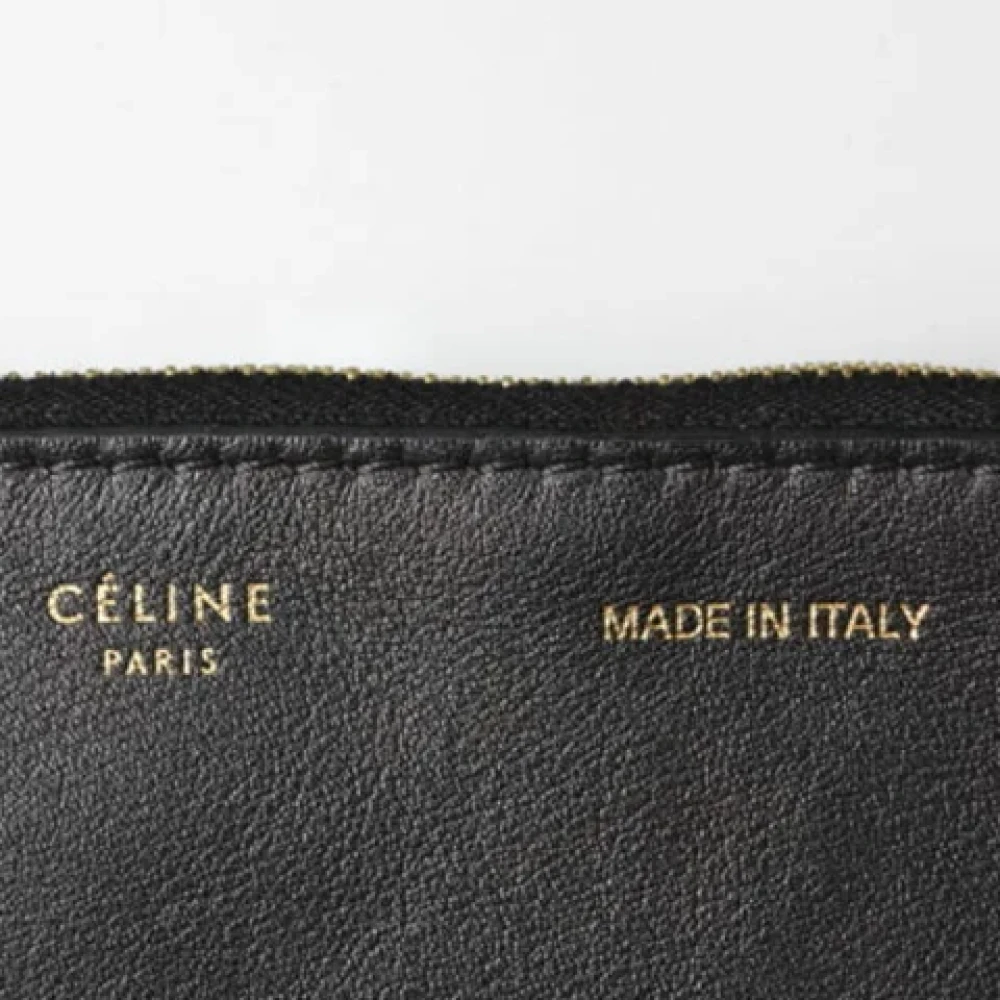 Celine Vintage Tweedehands Zwarte Leren Celine Tas Black Dames