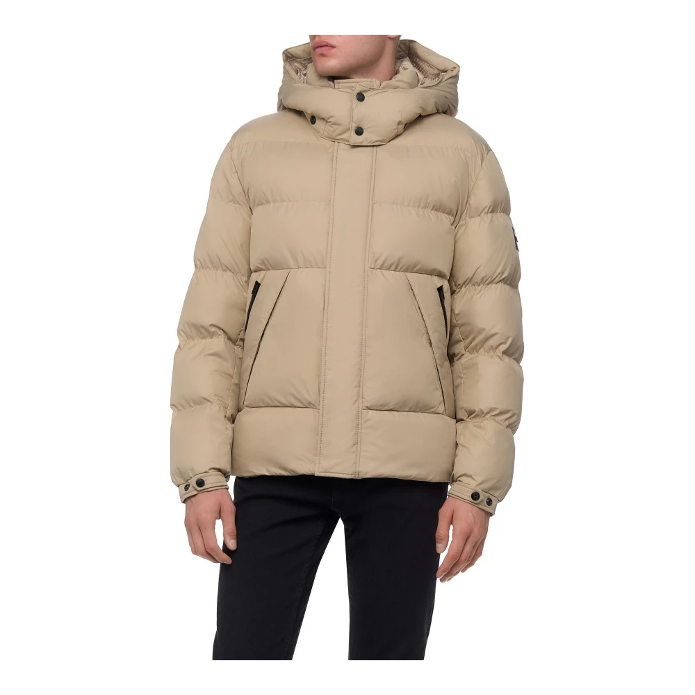 Boss Capuchon Puffer Jacket H-Corbinian3 Beige Heren