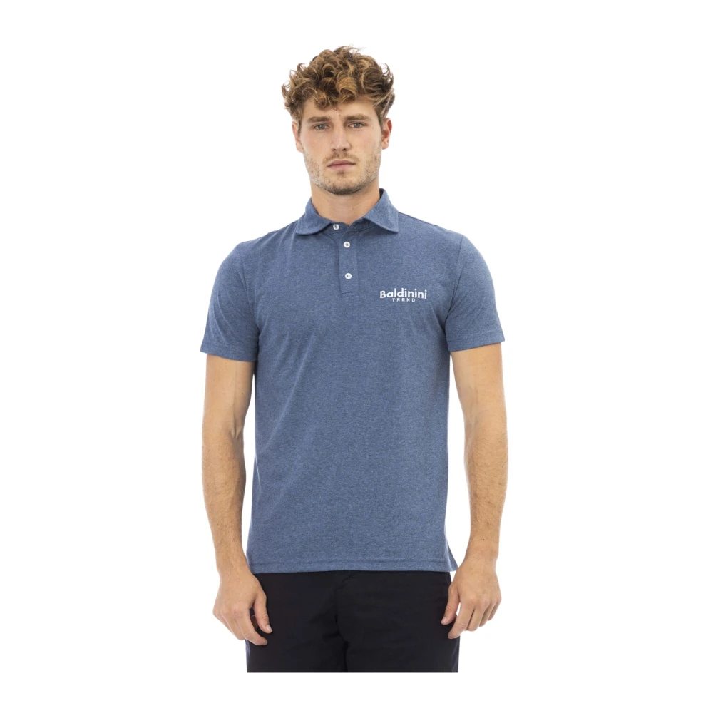 Baldinini Polo Shirt met Geborduurd Logo Blue Heren
