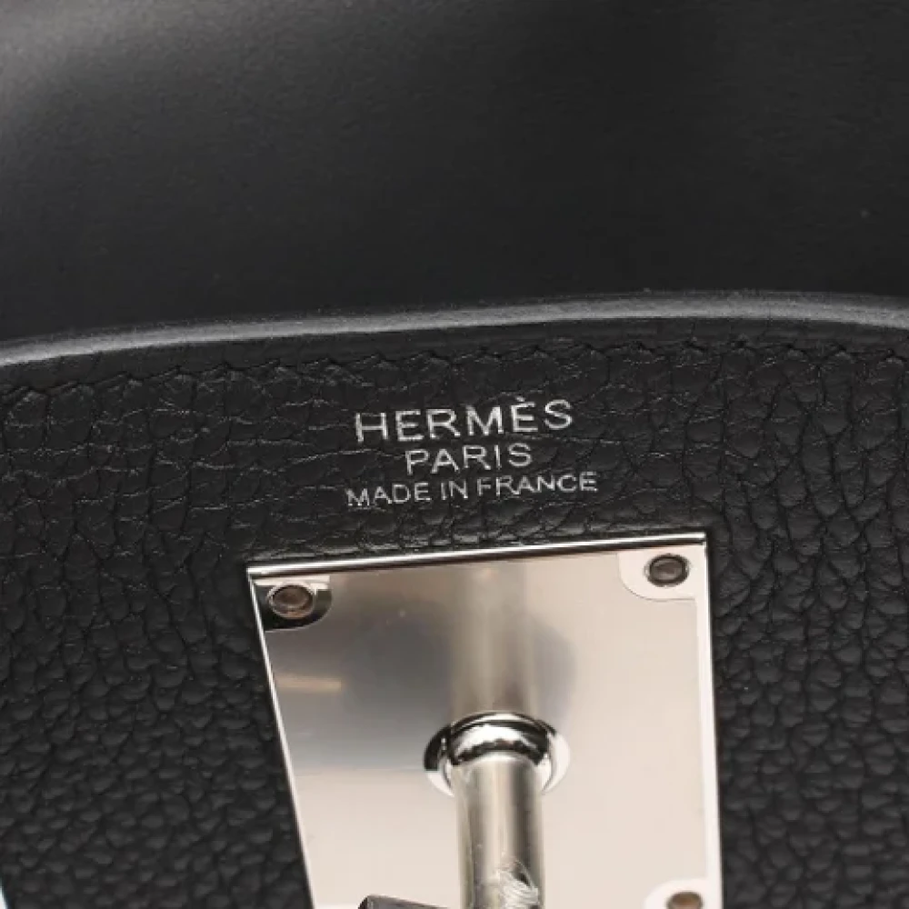 Hermès Vintage Pre-owned Leather crossbody-bags Black Dames