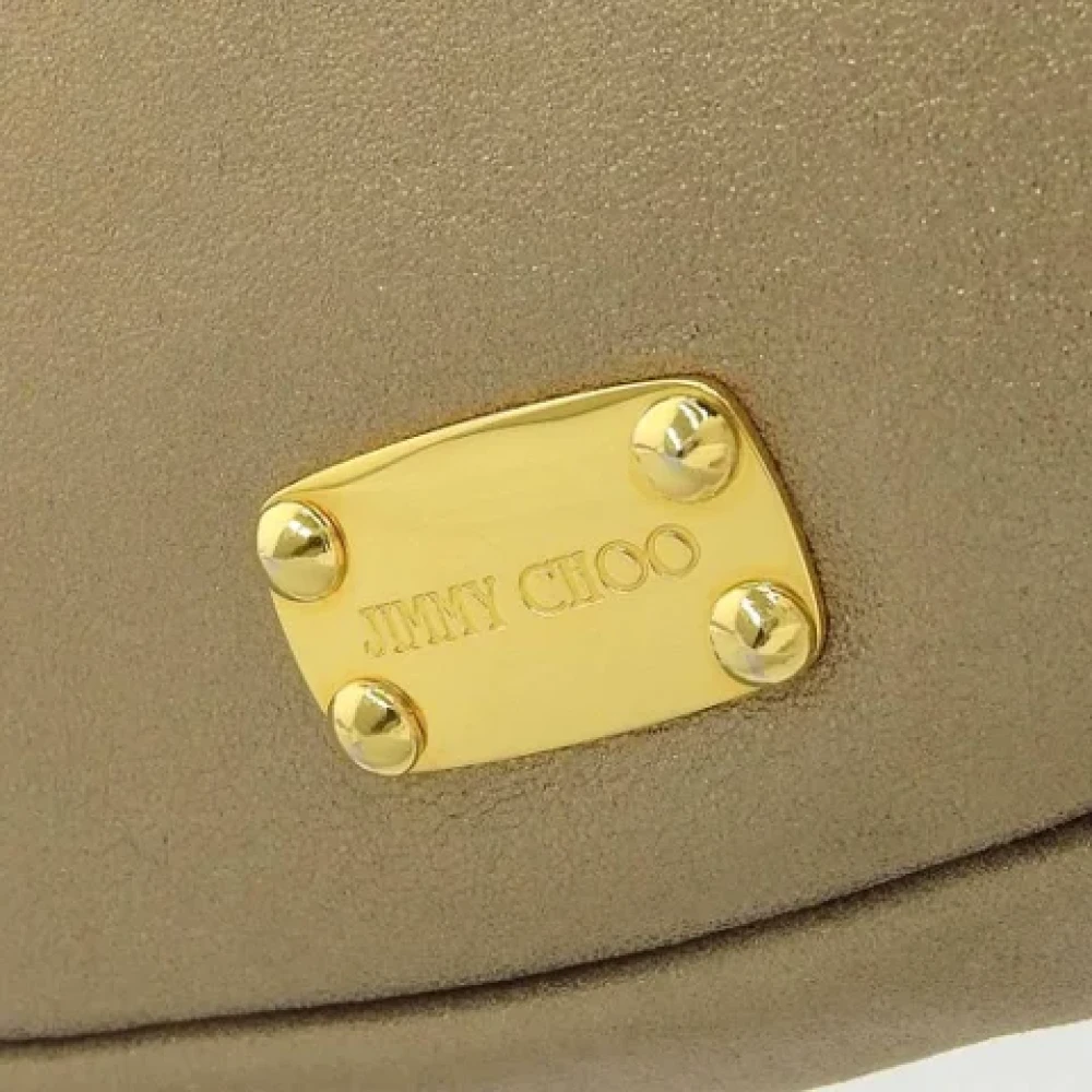 Jimmy Choo Pre-owned Fabric shoulder-bags Beige Dames