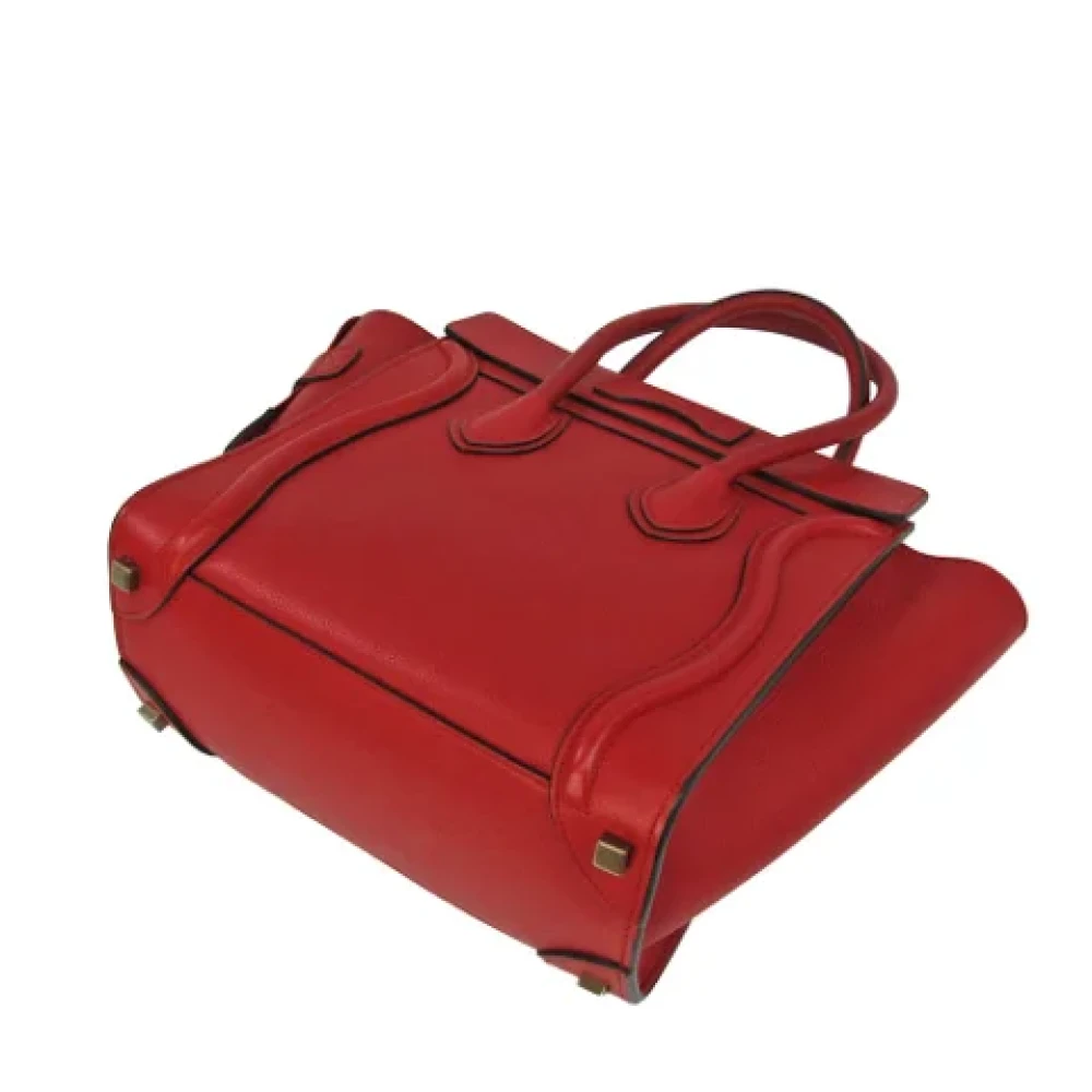 Celine Vintage Pre-owned Leather handbags Red Dames
