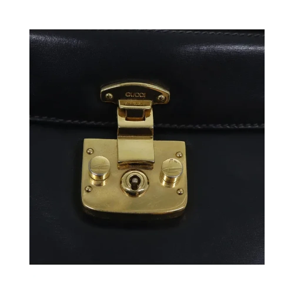 Gucci Vintage Pre-owned Leather handbags Blue Dames