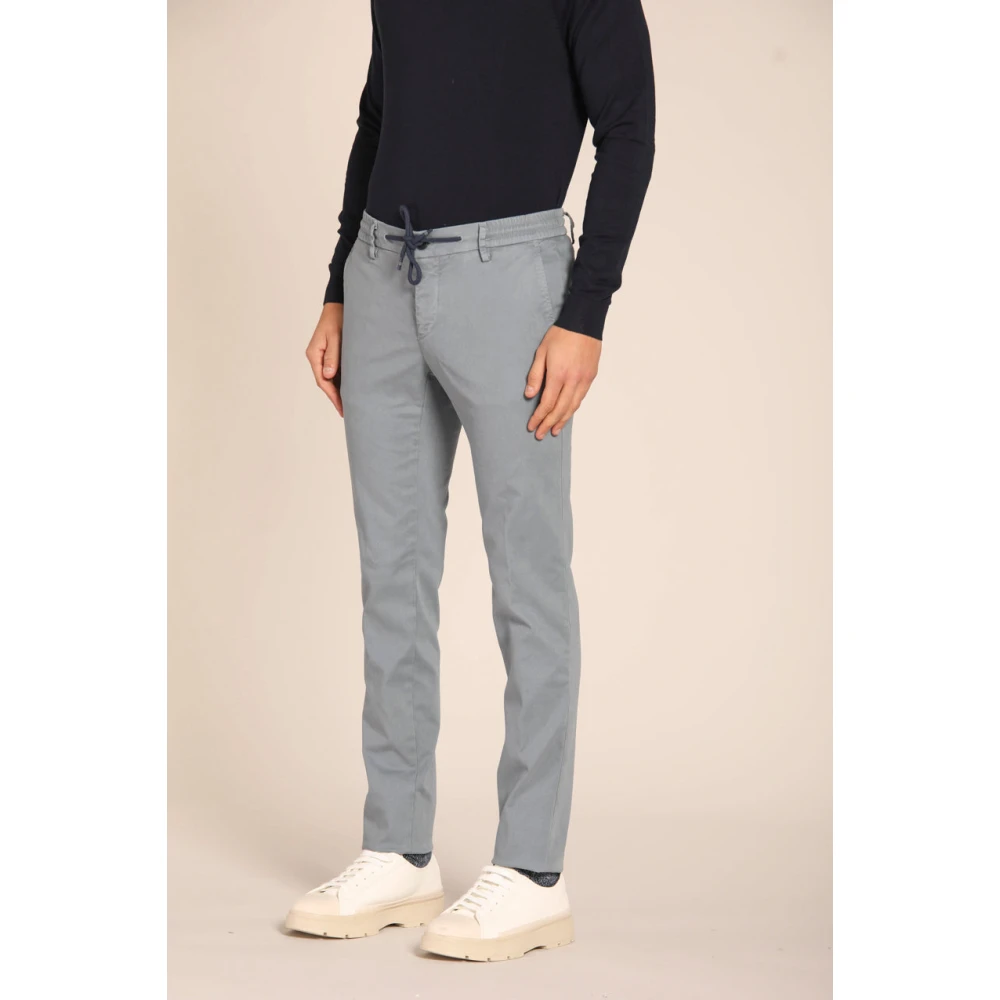 Mason's Slim Fit Jogger Chino Broek Blue Heren