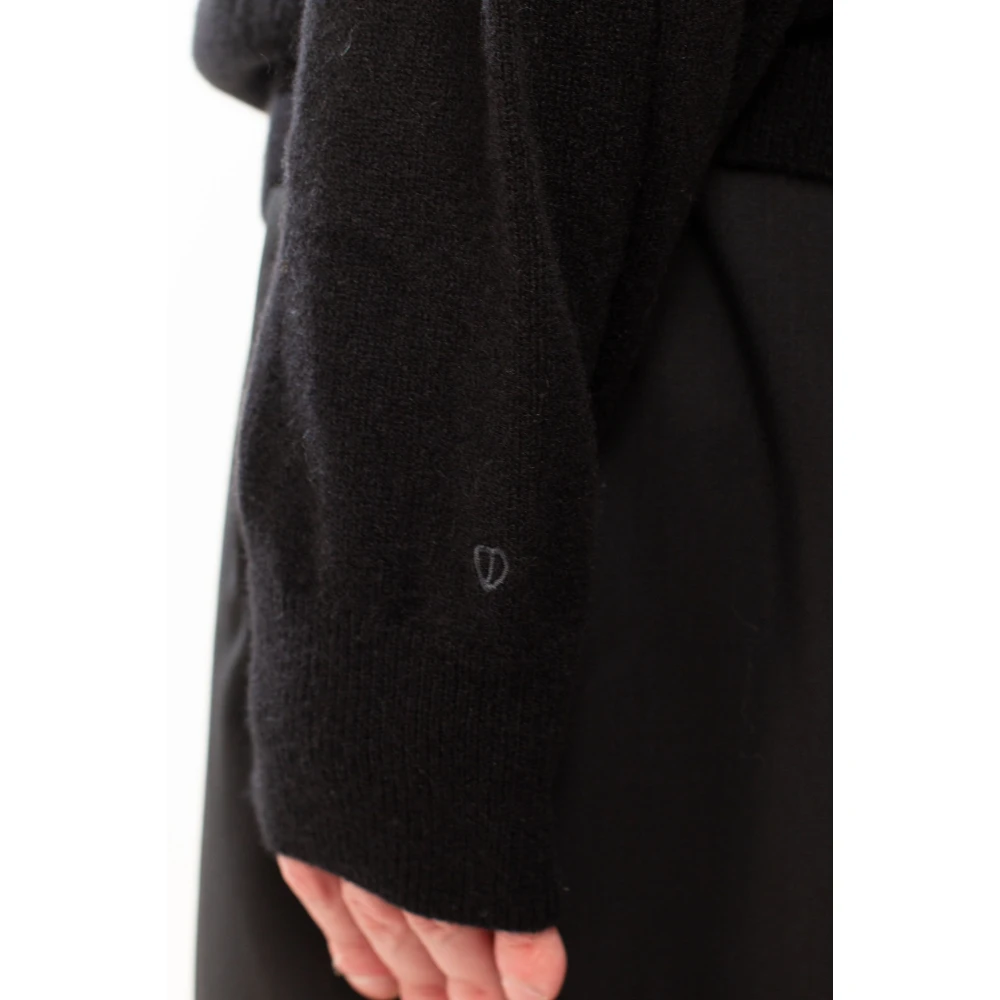 Seven Gauge Capuchon Cashmere Sweater Black Heren