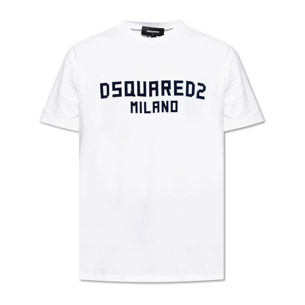 Dsquared2 White T-Shirt With Logo - Male - T-Shirts - Xl - Tops